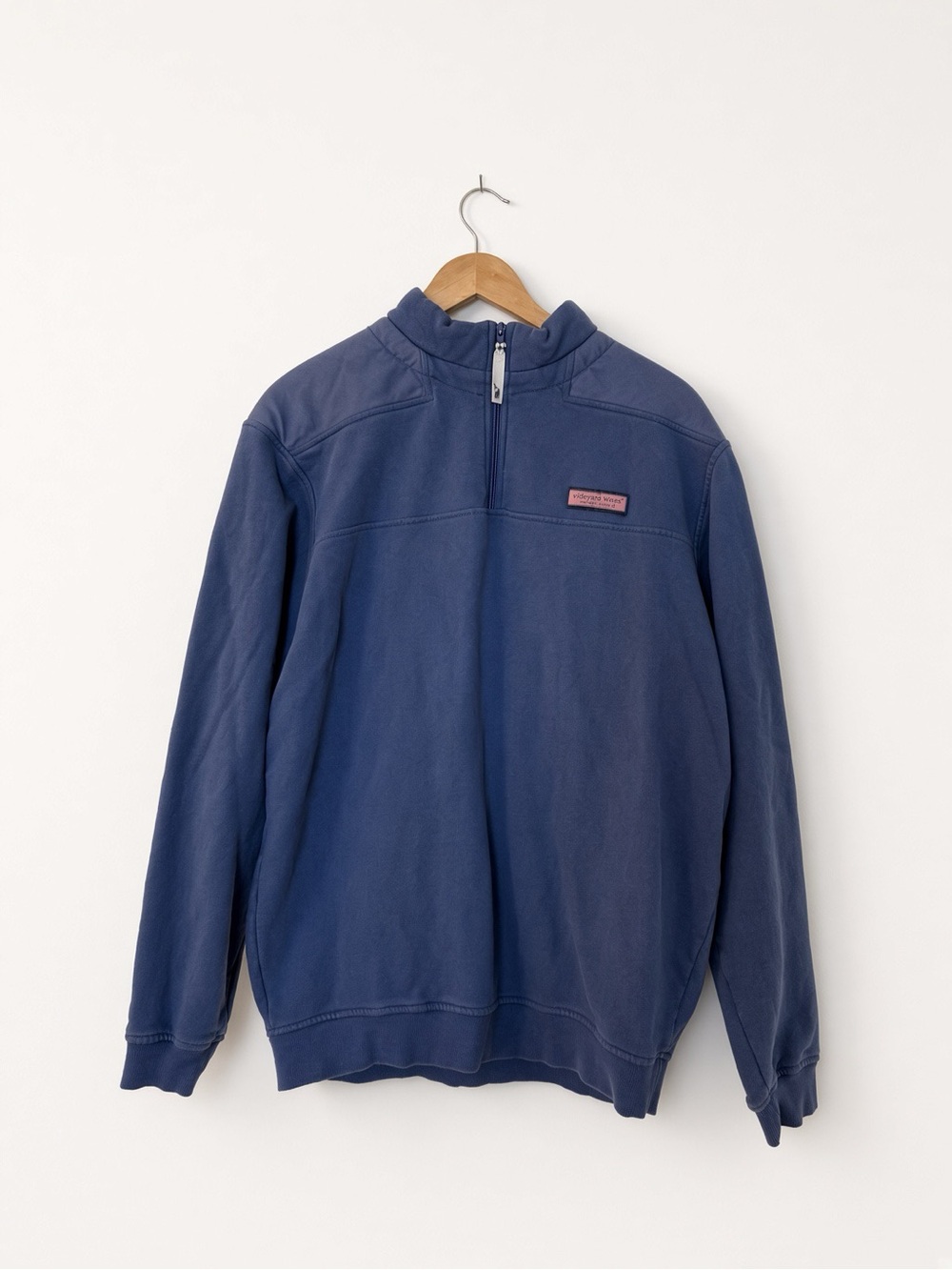 Vineyard Vines Blue Quarter Zip Pullover Sweatshirt Weathered Blue Size M